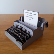Load image into Gallery viewer, Horror inspired typewriter card