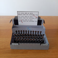 Load image into Gallery viewer, Horror inspired typewriter card