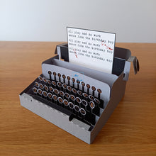 Load image into Gallery viewer, Horror inspired typewriter card