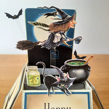 Load image into Gallery viewer, Flying witch card