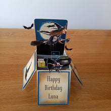 Load image into Gallery viewer, Flying witch card