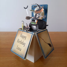 Load image into Gallery viewer, Flying witch card