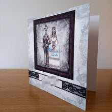 Load image into Gallery viewer, Day of the dead skeleton couple wedding / anniversary card