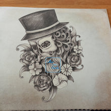 Load image into Gallery viewer, Male hipster style skull card
