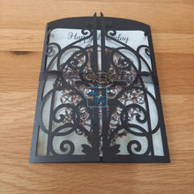 Load image into Gallery viewer, Steampunk Skull gatefold card