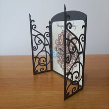 Load image into Gallery viewer, Steampunk Skull gatefold card