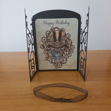 Load image into Gallery viewer, Steampunk Skull gatefold card