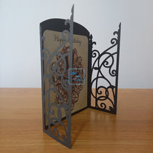 Load image into Gallery viewer, Steampunk Skull gatefold card