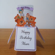 Load image into Gallery viewer, Teddy Bear birthday pop up box card