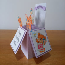 Load image into Gallery viewer, Teddy Bear birthday pop up box card