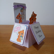 Load image into Gallery viewer, Teddy Bear birthday pop up box card