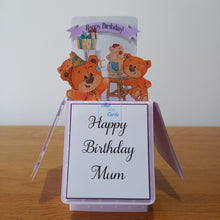 Load image into Gallery viewer, Teddy Bear birthday pop up box card