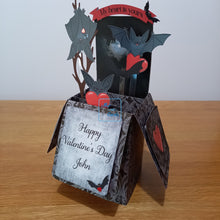Load image into Gallery viewer, Vampire bat with anatomical OR cute hearts pop up box card