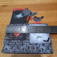 Load image into Gallery viewer, Vampire bat with anatomical OR cute hearts pop up box card