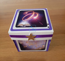 Load image into Gallery viewer, Magic wand exploding box card, with Book of Shadows, Witch's cat & hat