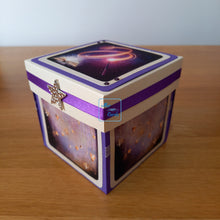 Load image into Gallery viewer, Magic wand exploding box card, with Book of Shadows, Witch's cat & hat