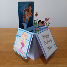 Load image into Gallery viewer, Mermaid pop up box card
