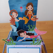 Load image into Gallery viewer, Mermaid pop up box card