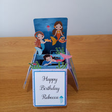 Load image into Gallery viewer, Mermaid pop up box card