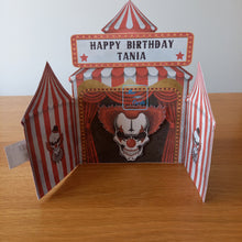 Load image into Gallery viewer, Clown / horror circus card