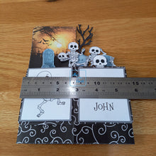 Load image into Gallery viewer, Skeletons and graveyard pop up box card