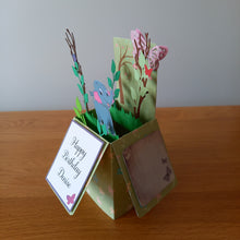 Load image into Gallery viewer, Elephant & butterfly pop up box card