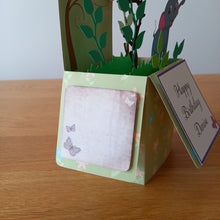 Load image into Gallery viewer, Elephant & butterfly pop up box card