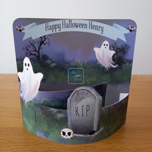 Load image into Gallery viewer, Ghost 3d personalised 'bendy' card