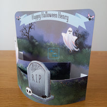 Load image into Gallery viewer, Ghost 3d personalised 'bendy' card
