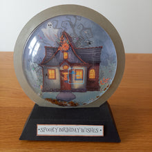 Load image into Gallery viewer, Personalised haunted house & ghost snowglobe