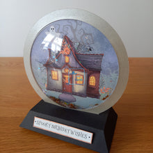 Load image into Gallery viewer, Personalised haunted house & ghost snowglobe