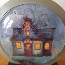 Load image into Gallery viewer, Personalised haunted house & ghost snowglobe