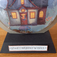 Load image into Gallery viewer, Personalised haunted house & ghost snowglobe