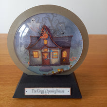 Load image into Gallery viewer, Personalised haunted house & ghost snowglobe