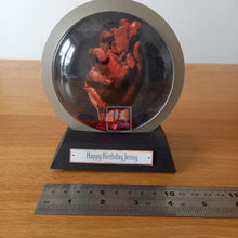 Load image into Gallery viewer, Personalised gory heart snowglobe