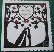Load image into Gallery viewer, Wedding tree & couple Wedding or Anniversary card