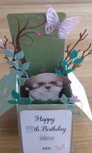 Load image into Gallery viewer, Shih Tzu puppy dog pop up box card