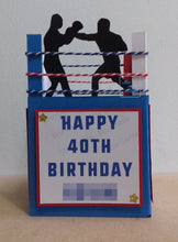 Load image into Gallery viewer, Boxing ring with boxers pop up box card