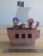 Load image into Gallery viewer, Pirate ship pop up box card