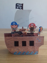 Load image into Gallery viewer, Pirate ship pop up box card
