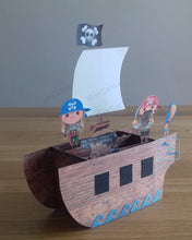 Load image into Gallery viewer, Pirate ship pop up box card