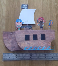 Load image into Gallery viewer, Pirate ship pop up box card