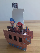 Load image into Gallery viewer, Pirate ship pop up box card