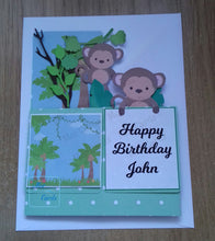 Load image into Gallery viewer, Jungle monkey pop up box card
