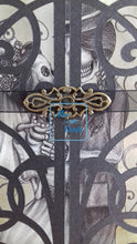 Load image into Gallery viewer, Gothic skeleton wedding couple ornate gatefold card