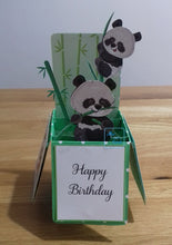 Load image into Gallery viewer, Panda pop up box 3d card