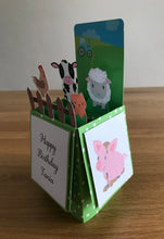Load image into Gallery viewer, Farm animal pop up box card