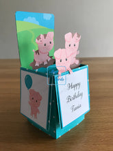 Load image into Gallery viewer, Piglet farm pop up box card