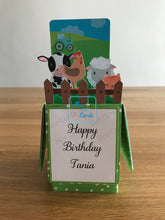 Load image into Gallery viewer, Farm animal pop up box card
