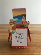 Load image into Gallery viewer, Retro vintage summer surfing pop up box card